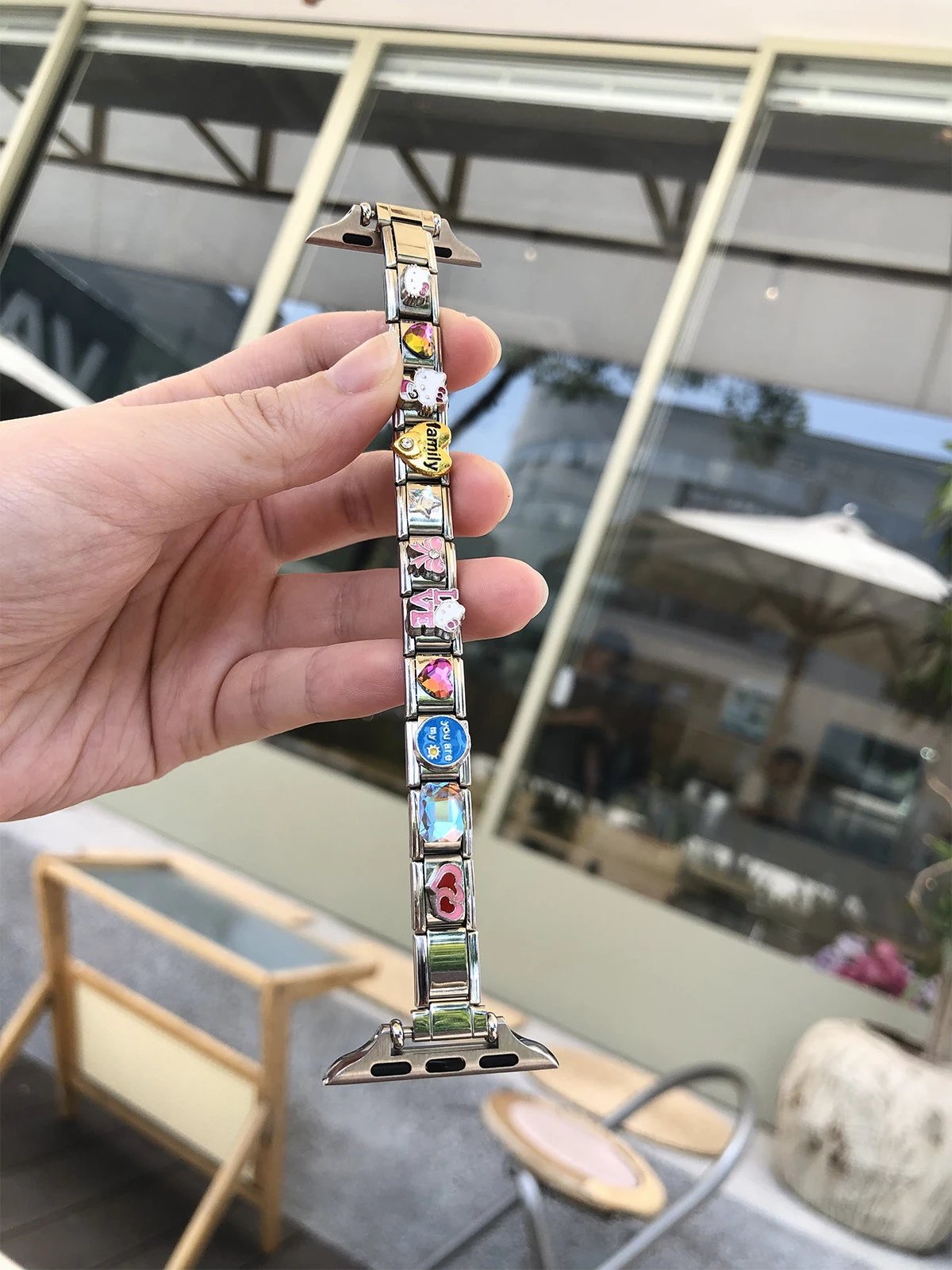 Apple Watch with Custom Charm Bracelet Strap Multicolor Smartwatch - 6