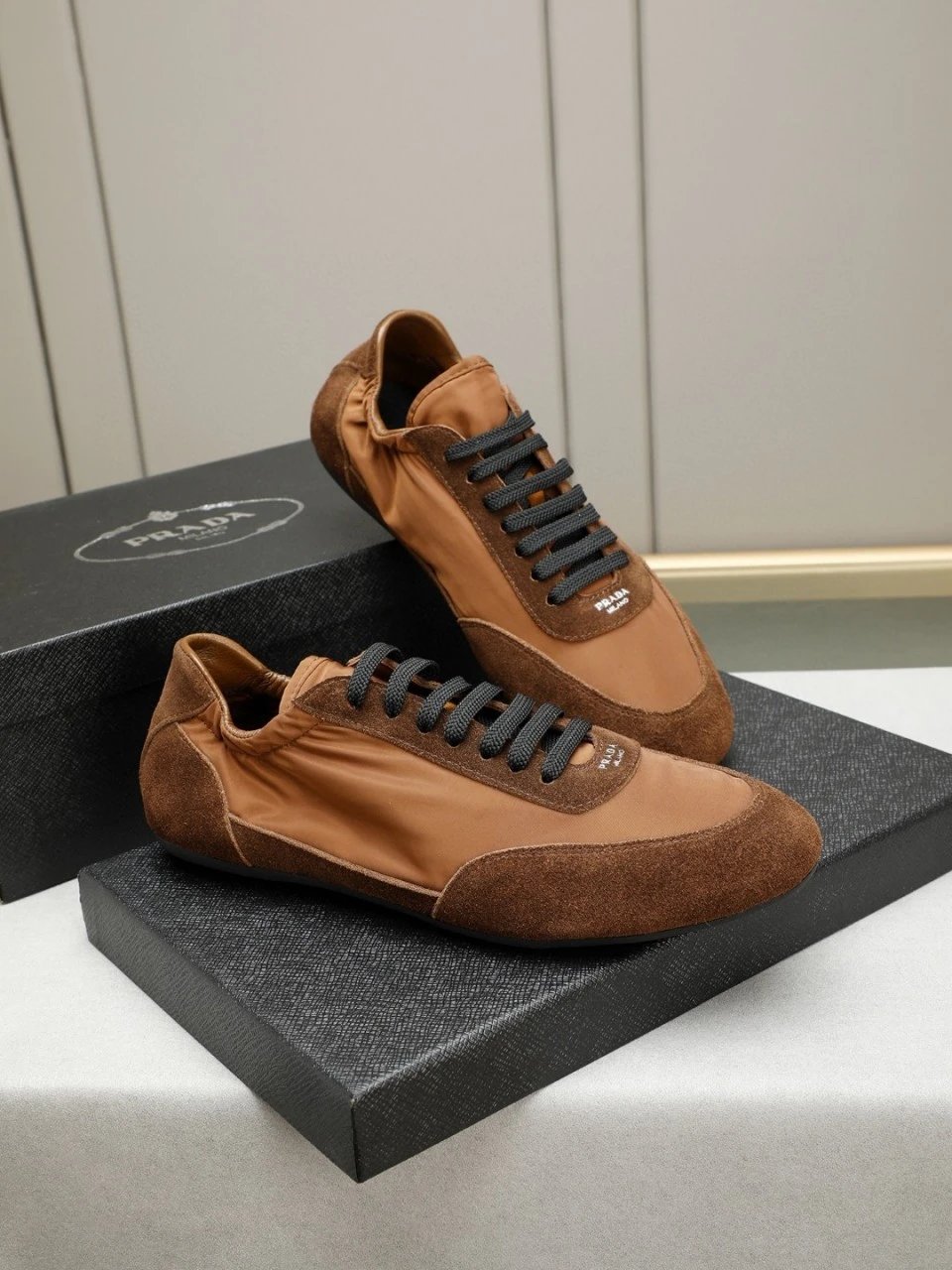 Prada Re-Nylon Sneakers Pink and Black - 18
