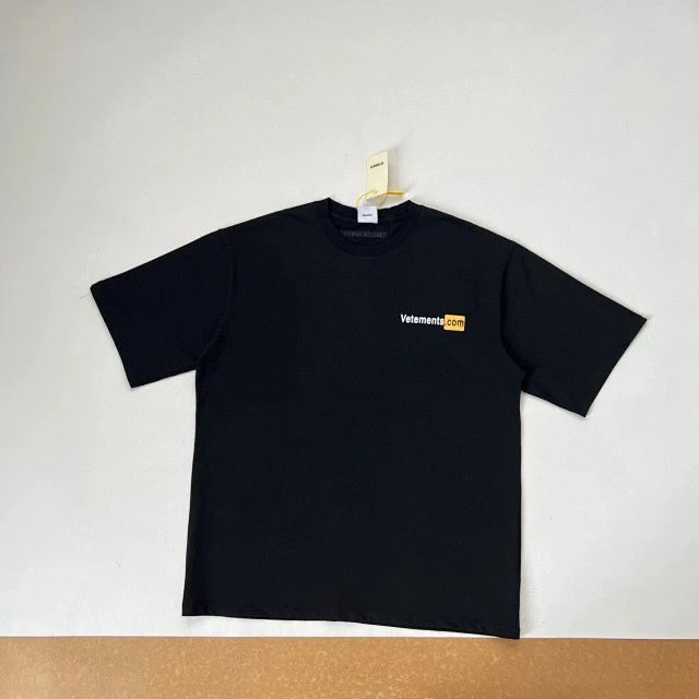Vetements .com Logo Oversized T-Shirt Black - 10