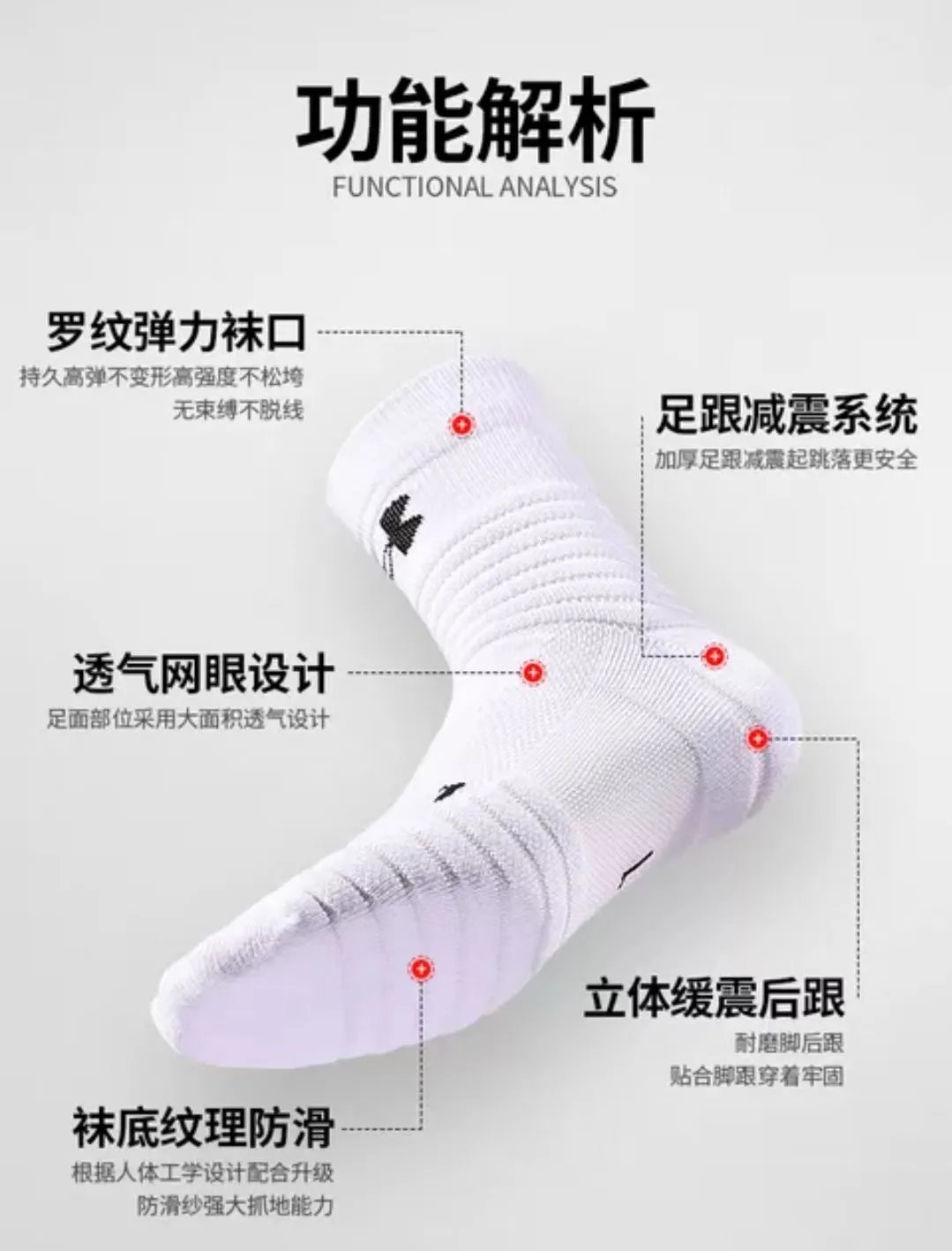 Design SC Basketball Socks Black Socks - 2