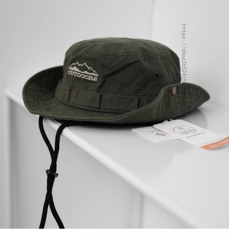 Design Outdoor Brand Bucket Hat Army Green Hats Bucket Hat - 3