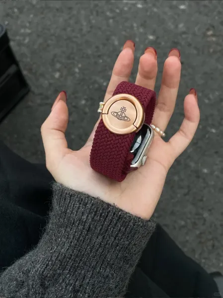 Vivienne Westwood x Apple Watch Band Burgundy Smartwatch - 9