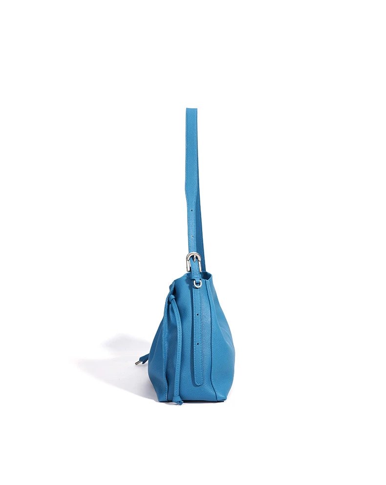 Hermès Picotin Lock Drawstring Bag Blue Togo Leather Shoulder Bag - 21