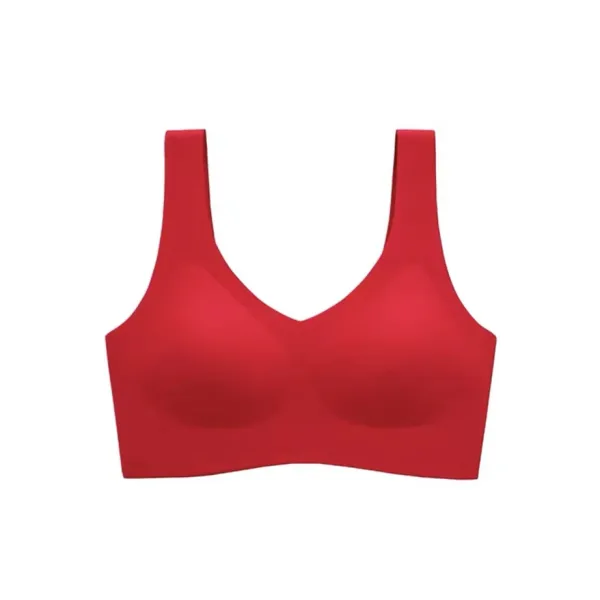 Design Seamless V-Neck Red Bralette Underwear - 1