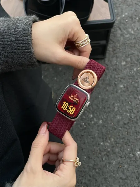 Vivienne Westwood x Apple Watch Band Burgundy Smartwatch - 13