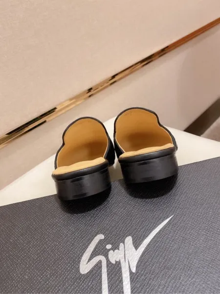 Christian Louboutin Strass-Embellished Black Mule Loafers - 6