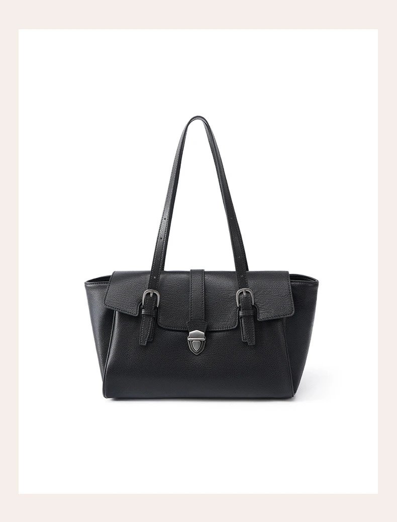 Design Structured Flap Closure White Handbag - 35