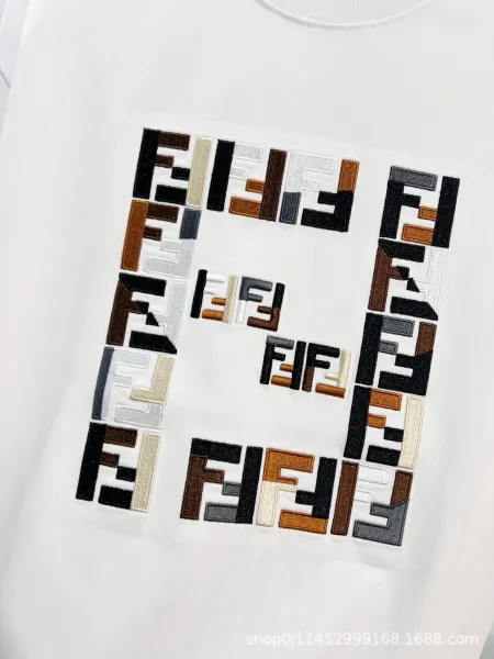 Fendi FF Logo Patchwork T-Shirt Black - 14