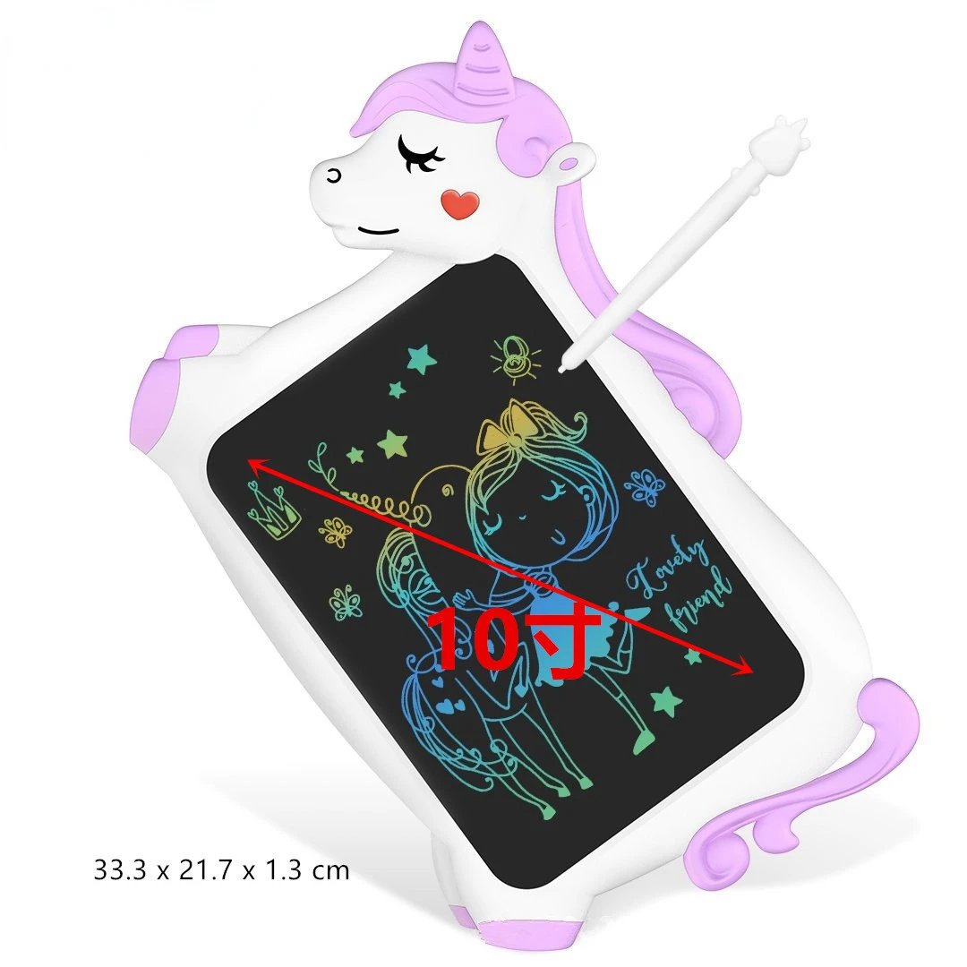 Design Unicorn-Shaped 10-Inch LCD Drawing Tablet with Stylus Electronics