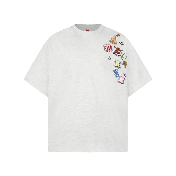 KAWS x Uniqlo Graphic Print Oversized T-Shirt Gray - 6