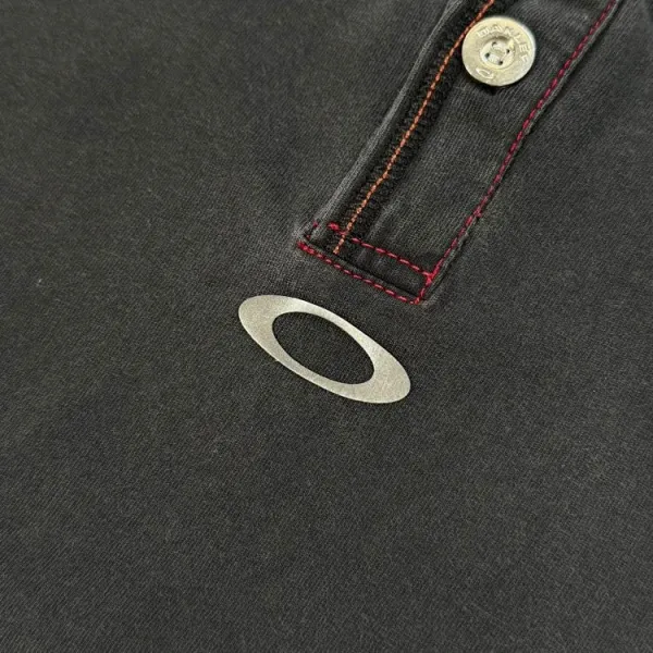 Oakley VTG x Oakley Long Sleeve Polo Black Polo Shirt - 10