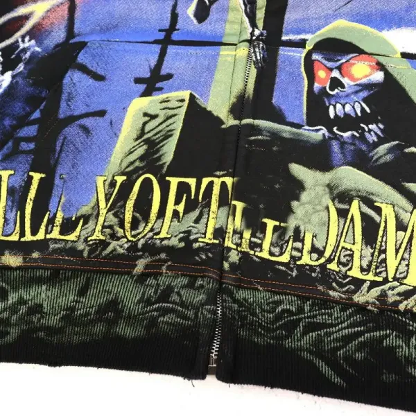 Design Al Drea Valley of the Damned Washed Black Hoodie - 6