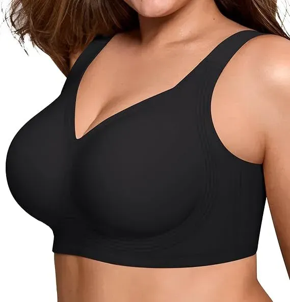 Design Seamless V-Neck Wireless Bra Beige Underwear - 5