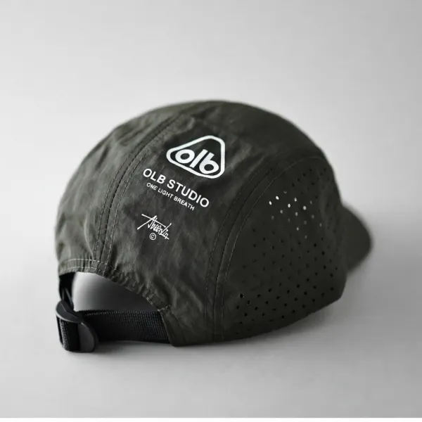 A Bathing Ape Stüssy x Bape Perforated Camp Cap Beige Hat Hats - 2