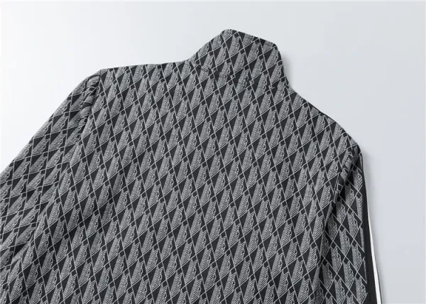 Design Checkerboard Print Hoodie and Sweatpants Set Gray Multicolor - 5
