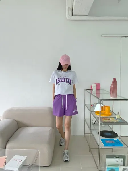 Design Brooklyn EST 1997 Arch Logo T-Shirt and Shorts Set Orange Sets - 15