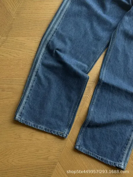 Design Wide-Leg Straight Jeans Blue - 25