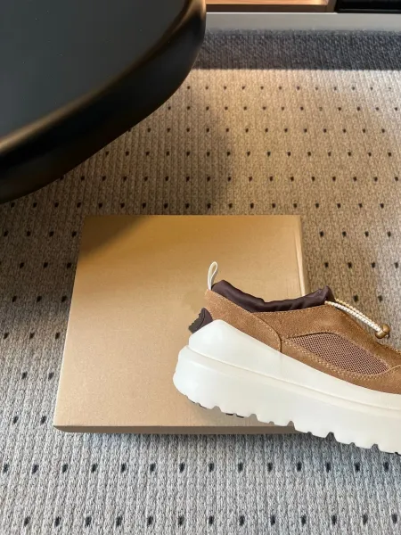 Design Chunky Platform Slip-On Sneakers Orange Beige - 15