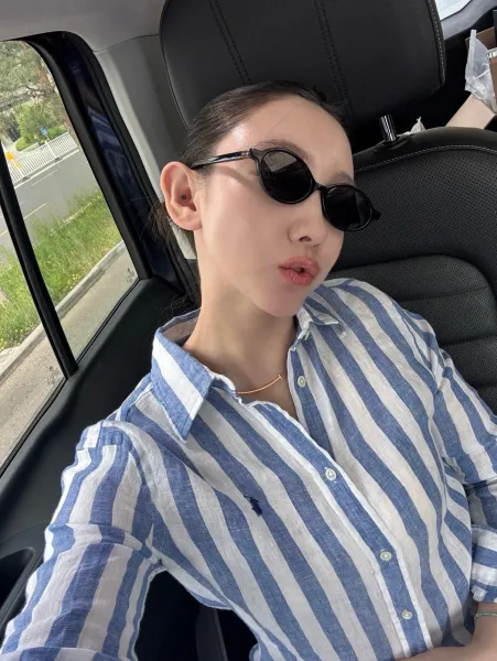Polo Ralph Lauren Striped Linen Shirt Blue and White Tops Shirt - 13