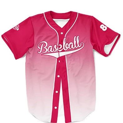 Custom Baseball Jersey Pink Gradient Sport Style