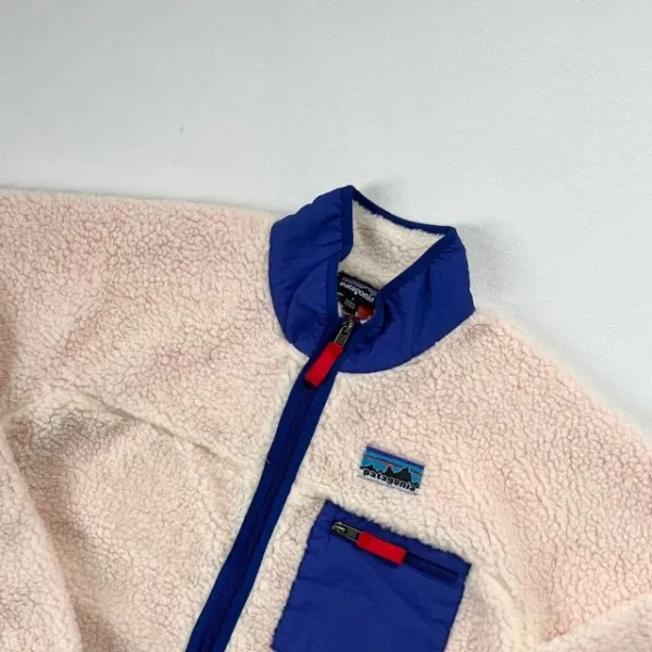 Patagonia Better Sweater Fleece Jacket Beige with Purple Accents Outerwear - 14