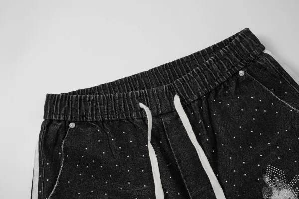 Chrome Hearts Cross Logo Denim Shorts Black - 8