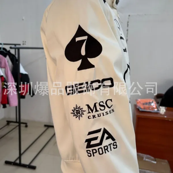 Design McLaren Mercedes-Benz F1 Team Inspired Racing Jacket Multicolor Outerwear - 4