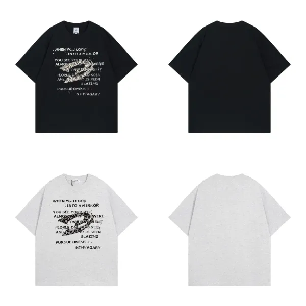 Design NTHVAGARY Graphic Print Oversized T-Shirt Black T-Shirts - 10