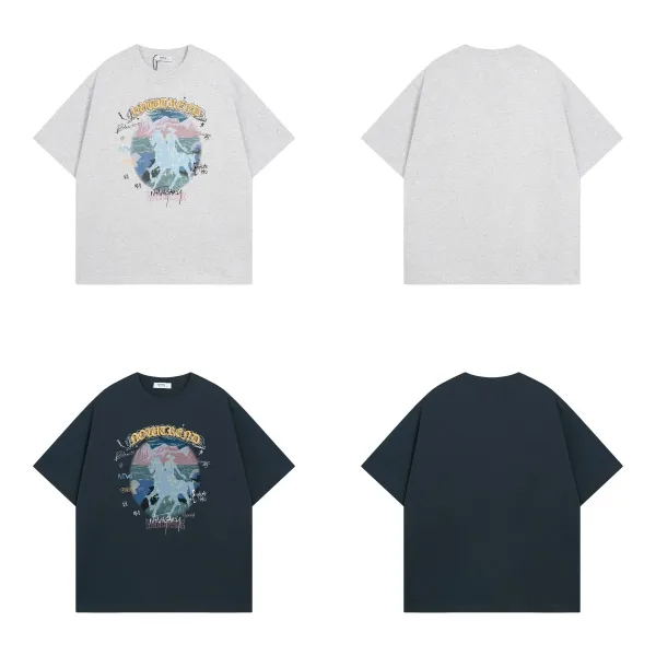 Design NTHVAGARY Graphic Print Oversized T-Shirt Black T-Shirts - 12