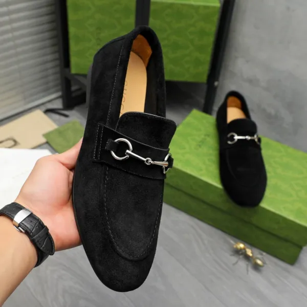 Gucci Horsebit Loafer Black Suede Loafers - 2