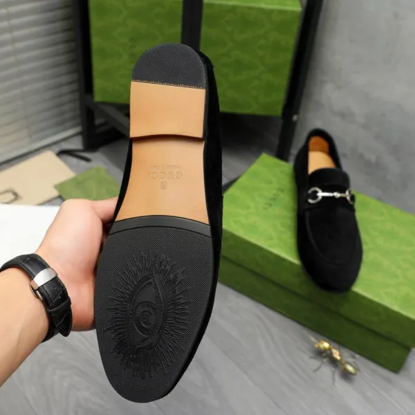 Gucci Horsebit Loafer Black Suede Loafers - 6