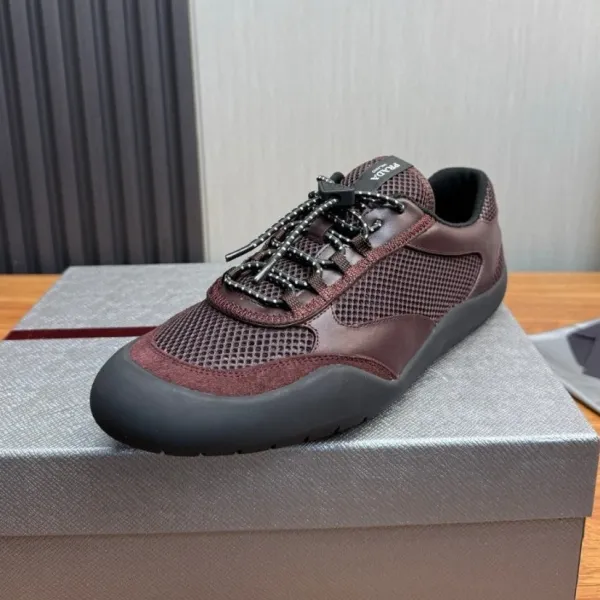 Prada Re-Nylon Mesh Sneakers Burgundy - 1