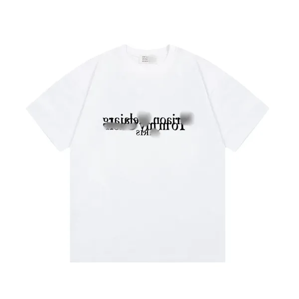 Design Distorted Typography White T-Shirt - 1
