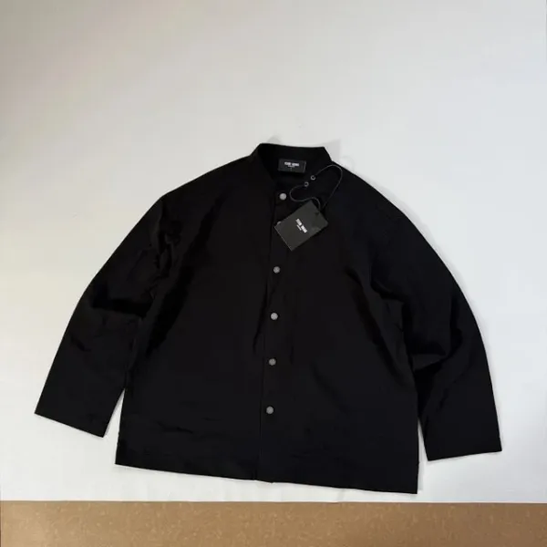 Design Black Mandarin Collar Shirt - 19