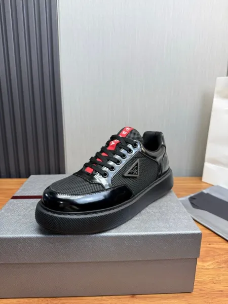 Prada Re-Nylon Sneakers White Red Mesh Sneakers - 6