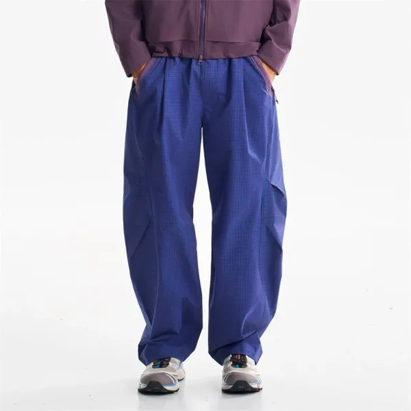 Design Utility Pants Navy with Purple Panel Accents - 19