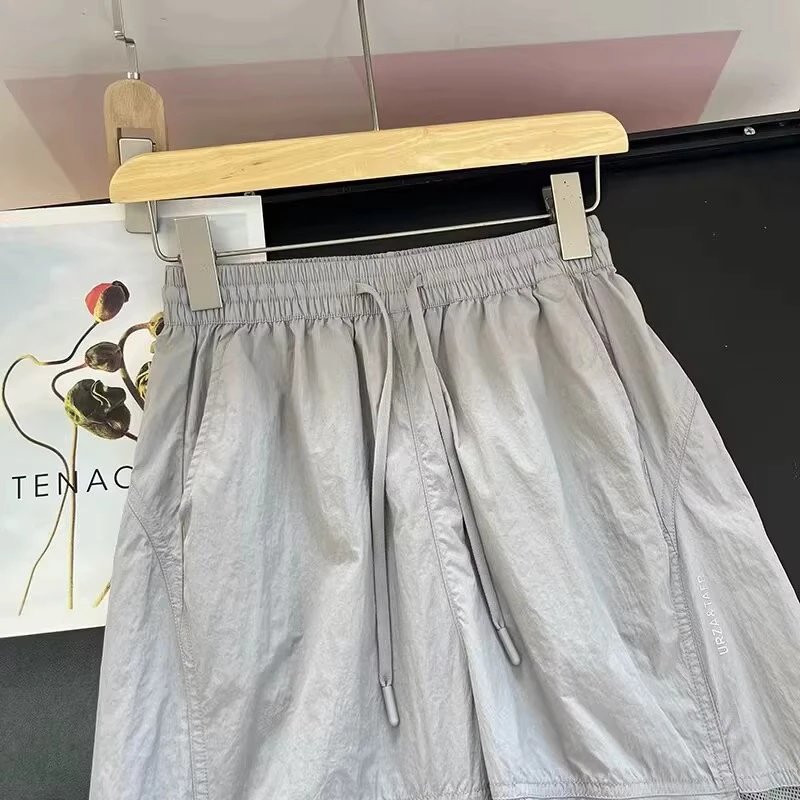 Design Utility Mesh-Panel Wide-Leg Pants Gray - 28