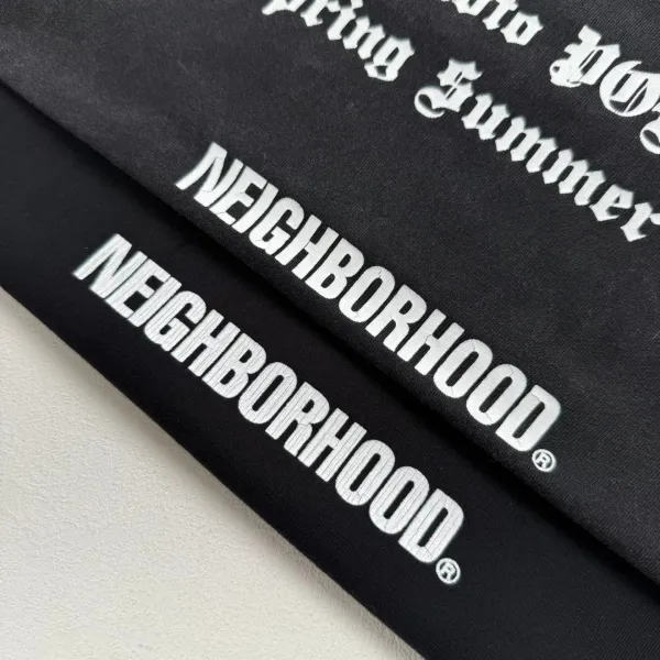 Yohji Yamamoto x Neighborhood Collaboration Graphic Tee Charcoal Gray T-Shirt - 25