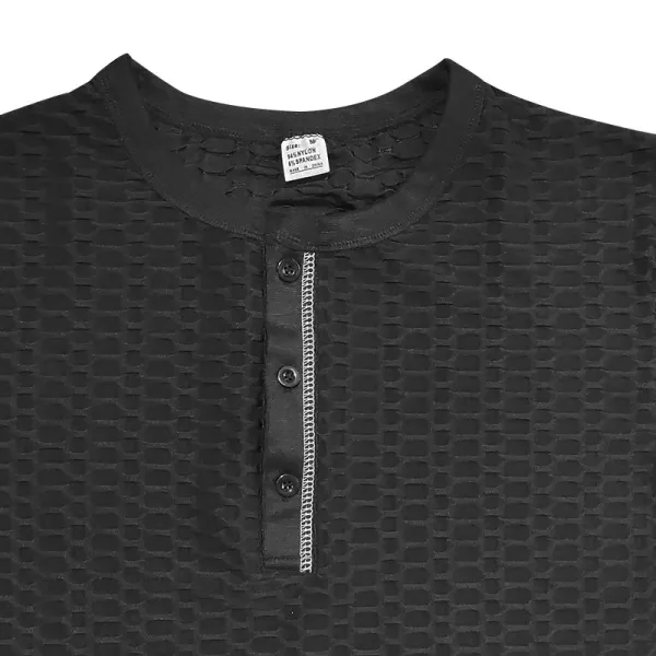 Design Henley T-Shirt Teal Textured - 37
