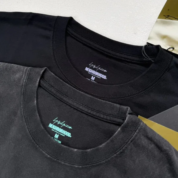 Yohji Yamamoto x Neighborhood Collaboration Graphic Tee Charcoal Gray T-Shirt - 28