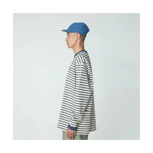 Arc'teryx Snow Peak Base Layer T-Shirt Gray and Striped Beige / Blue T-Shirts - 7