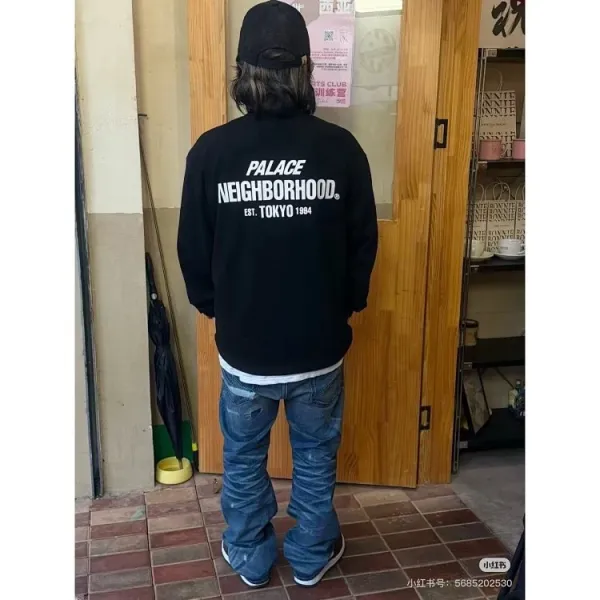 Palace x Neighborhood White Collaboration Hoodie - 7