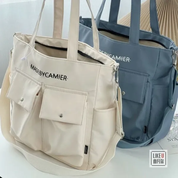 Design MADEBYCAMIER Utility Tote Bag in Dusty Blue Tote Bag - 25