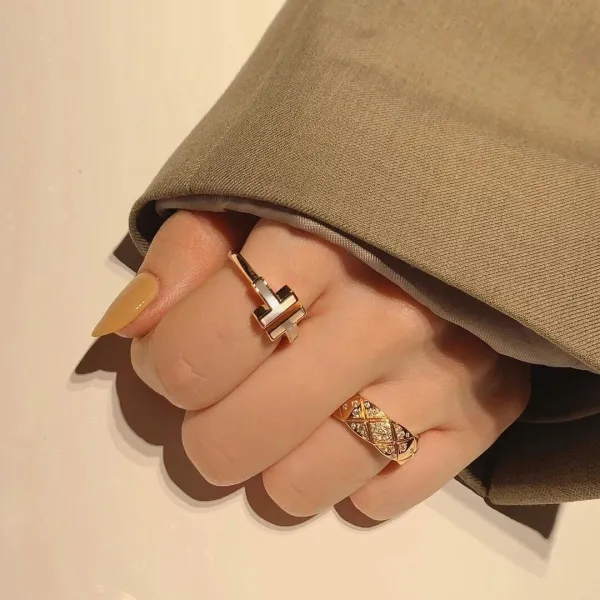 Design Silver Letter 'H' Ring Accessories Jewelry - 23