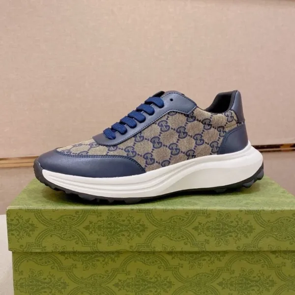 Gucci Rhyton GG Canvas Navy Blue Sneakers Chunky Sneakers - 1