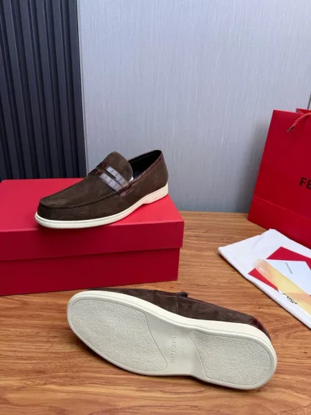 Hogan HXM281 White Suede Loafer - 14