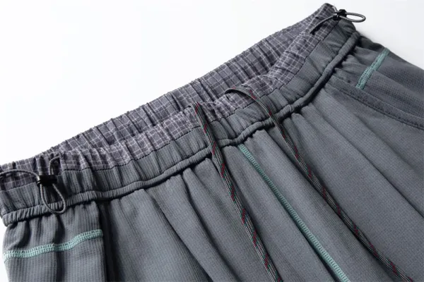 Design Baggy Cargo Pants Purple with Reflective Stitching - 37