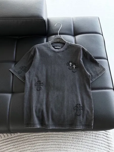 Chrome Hearts Cross Embroidered White T-Shirt - 13