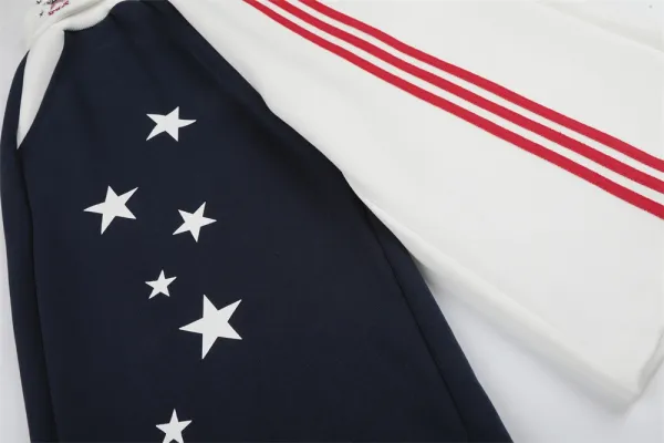 Adidas Originals Star-Striped Split Shorts Navy and White - 9