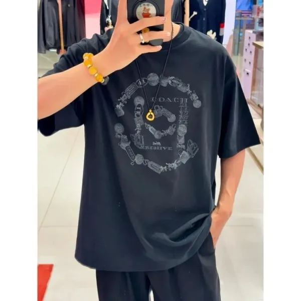 Coach Graphic Print T-Shirt Black - 8